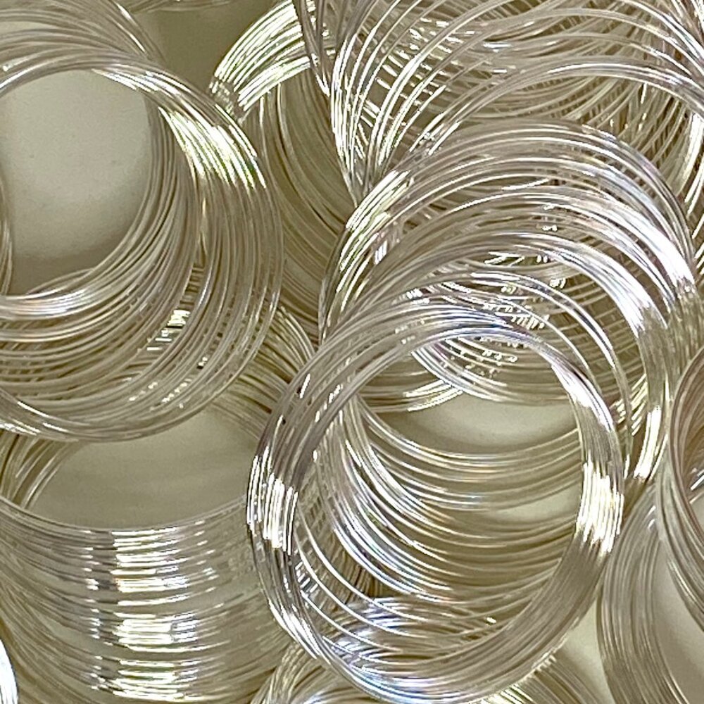 .80 MM DIAMETER SILVER PLATED MEMORY WIRE FOR DIY BRACELETS